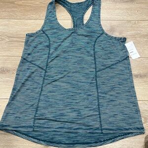 Xersion L Teal Strip Razorback